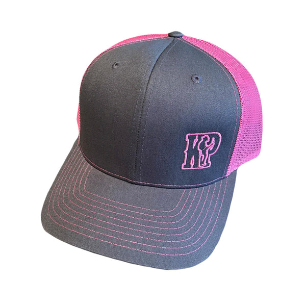 KP Hat - Charcoal/Neon Pink